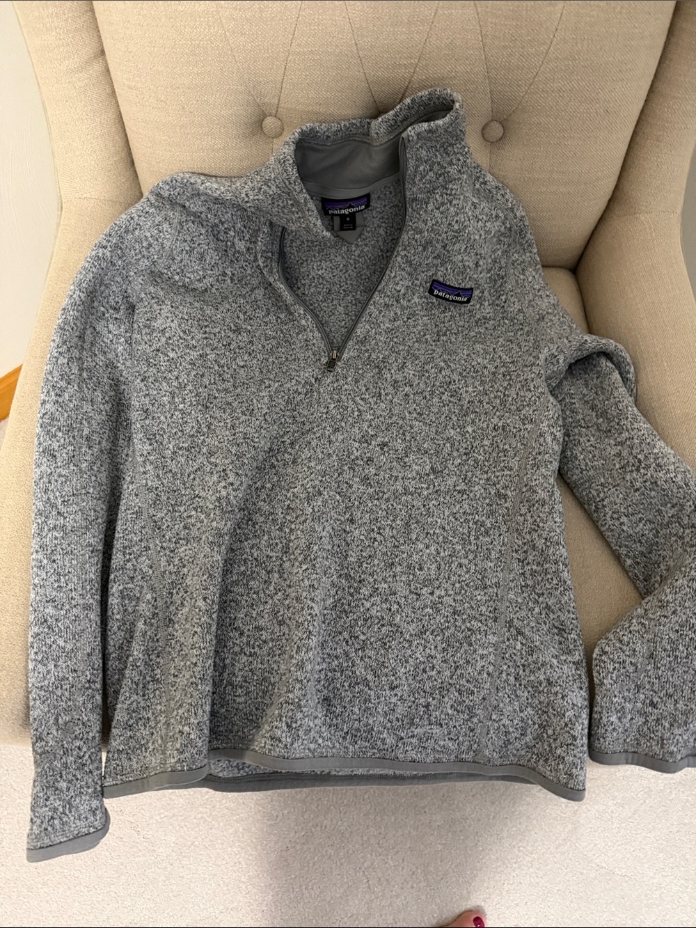 Patagonia Women’s Heather Gray Half-Zip Fleece Pullover